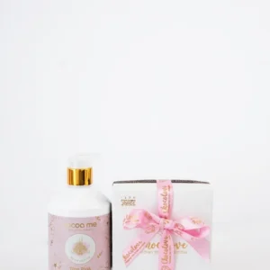 Pampering Gift Set with Tiny Pink Body Cream and 4 Milk Chocolate Pralines