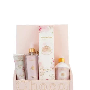 Luxury Tiny Pink Gift Set with Diffuser, Fabric Fragrance Spray, Body Cream and Hand Cream