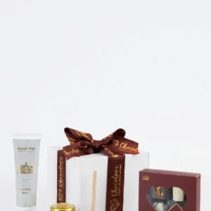 Rosh Hashanah Gift Set with Deep Ocean Hand Cream, 4 Milk Chocolates and Honey