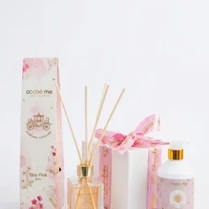 Luxury Tiny Pink Diffuser and Rich Body Cream Gift Set